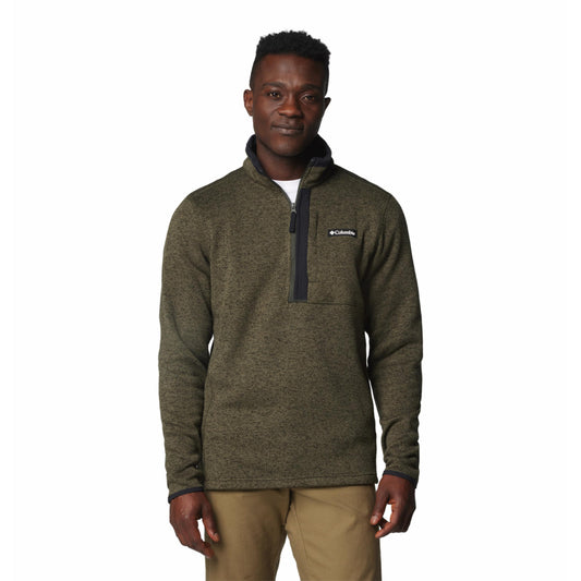 Columbia Mens Green Sweater Weather Half Zip Jacket