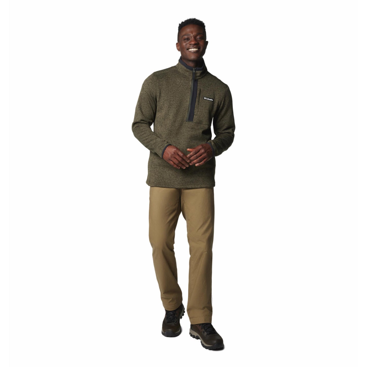 Columbia Mens Green Sweater Weather Half Zip Jacket