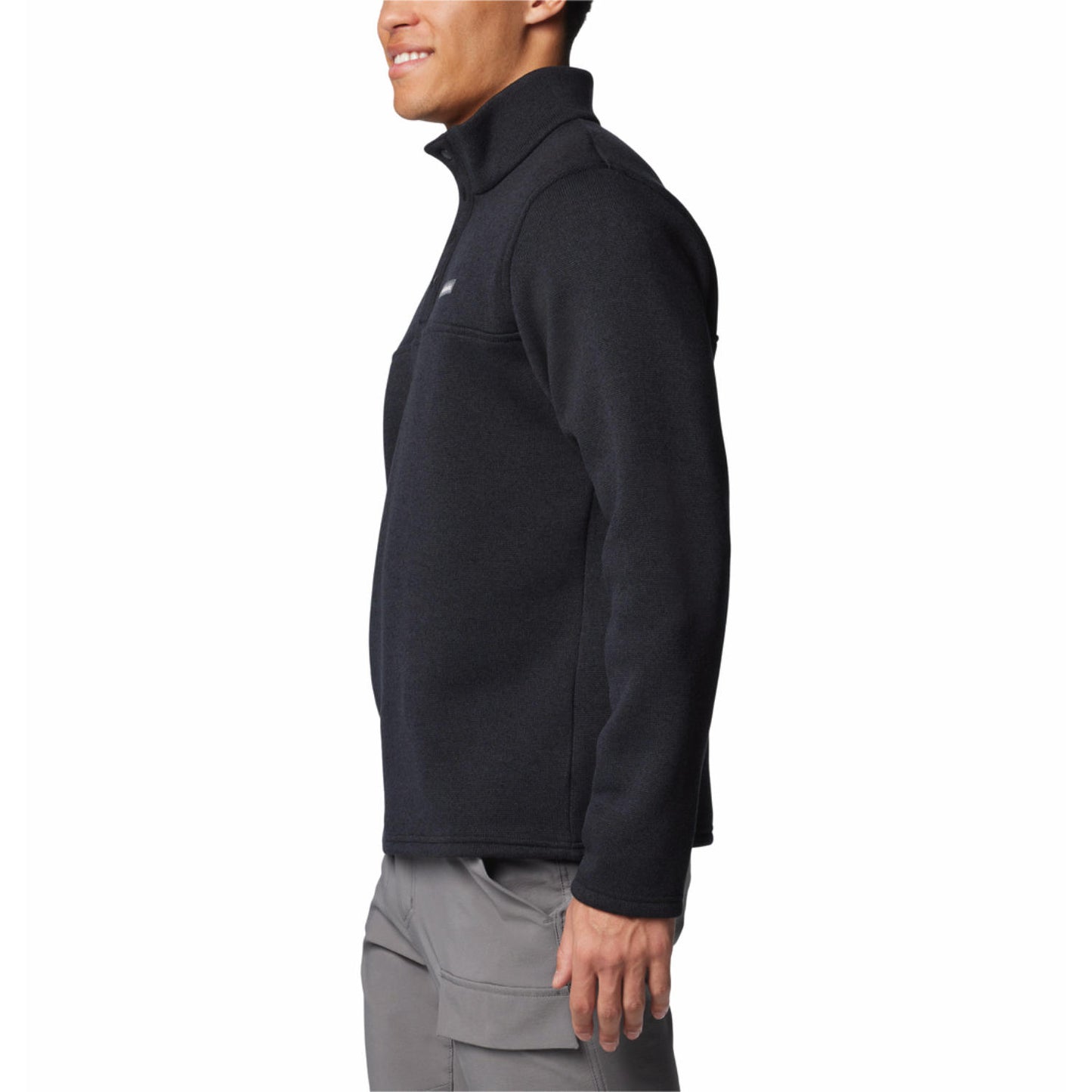 Columbia Mens Black Alto Pass Half Snap Fleece Jacket