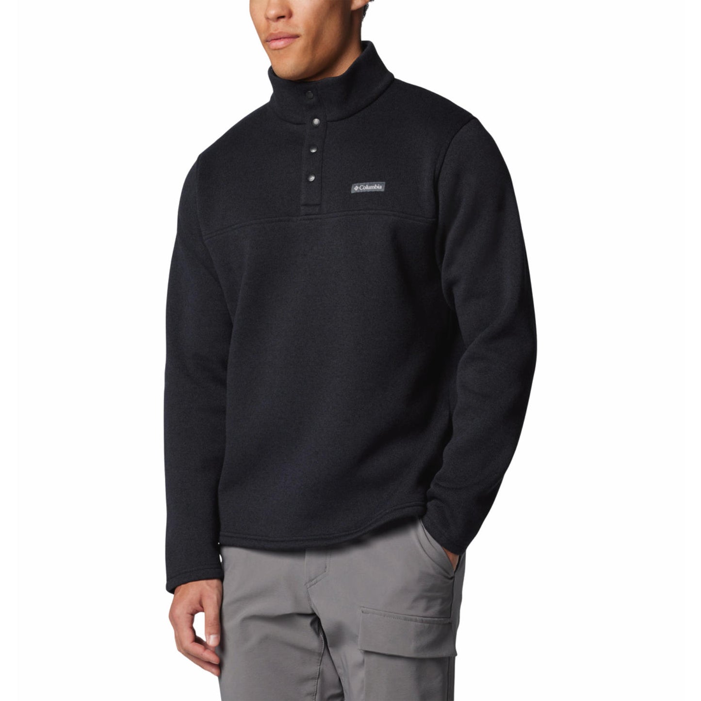 Columbia Mens Black Alto Pass Half Snap Fleece Jacket