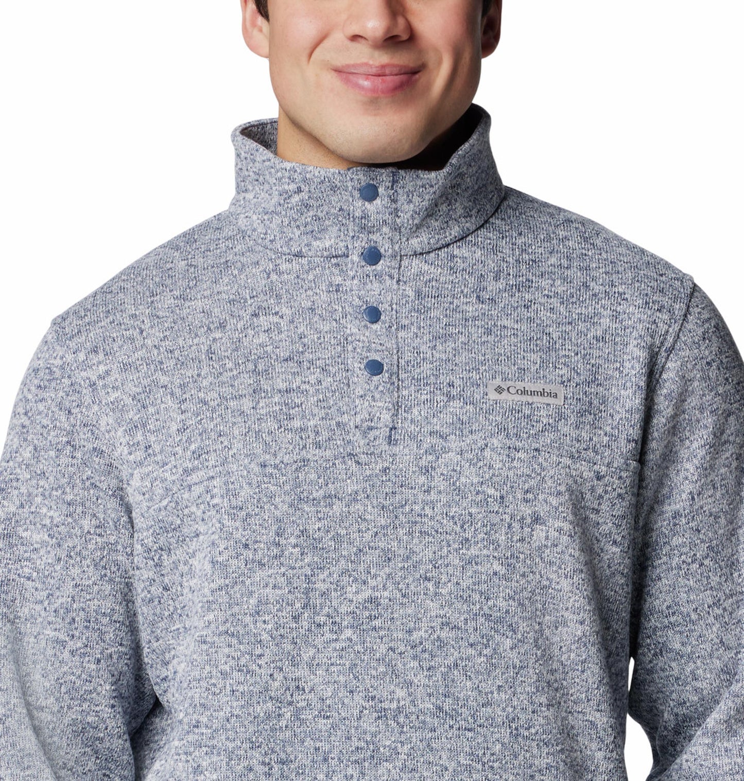 Columbia Men Blue Alto Pass Half Snap Fleece
