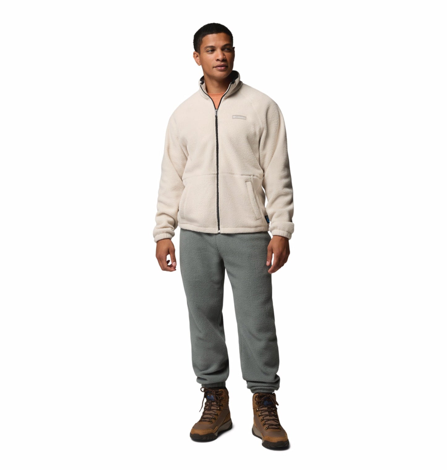men beige mtr timber crest fleece jacket