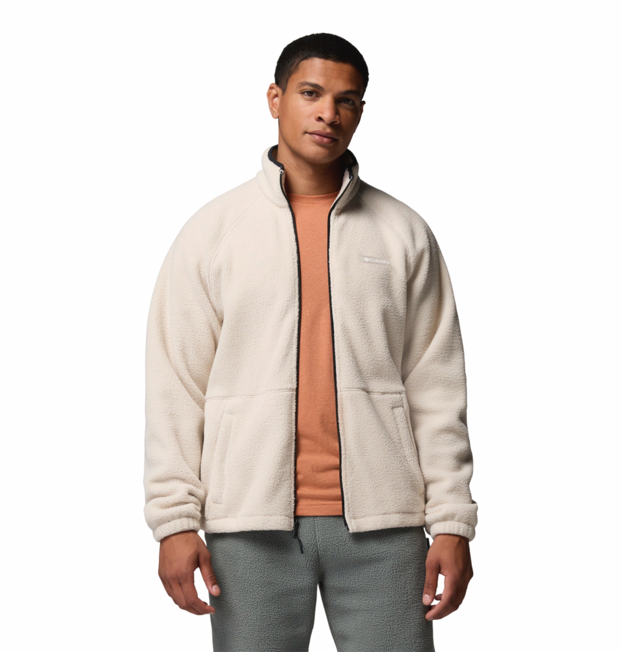 men beige mtr timber crest fleece jacket
