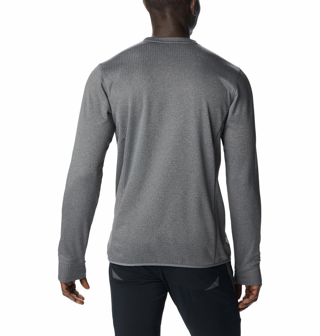 Columbia Men Grey Park View Crew Fleece Jacket