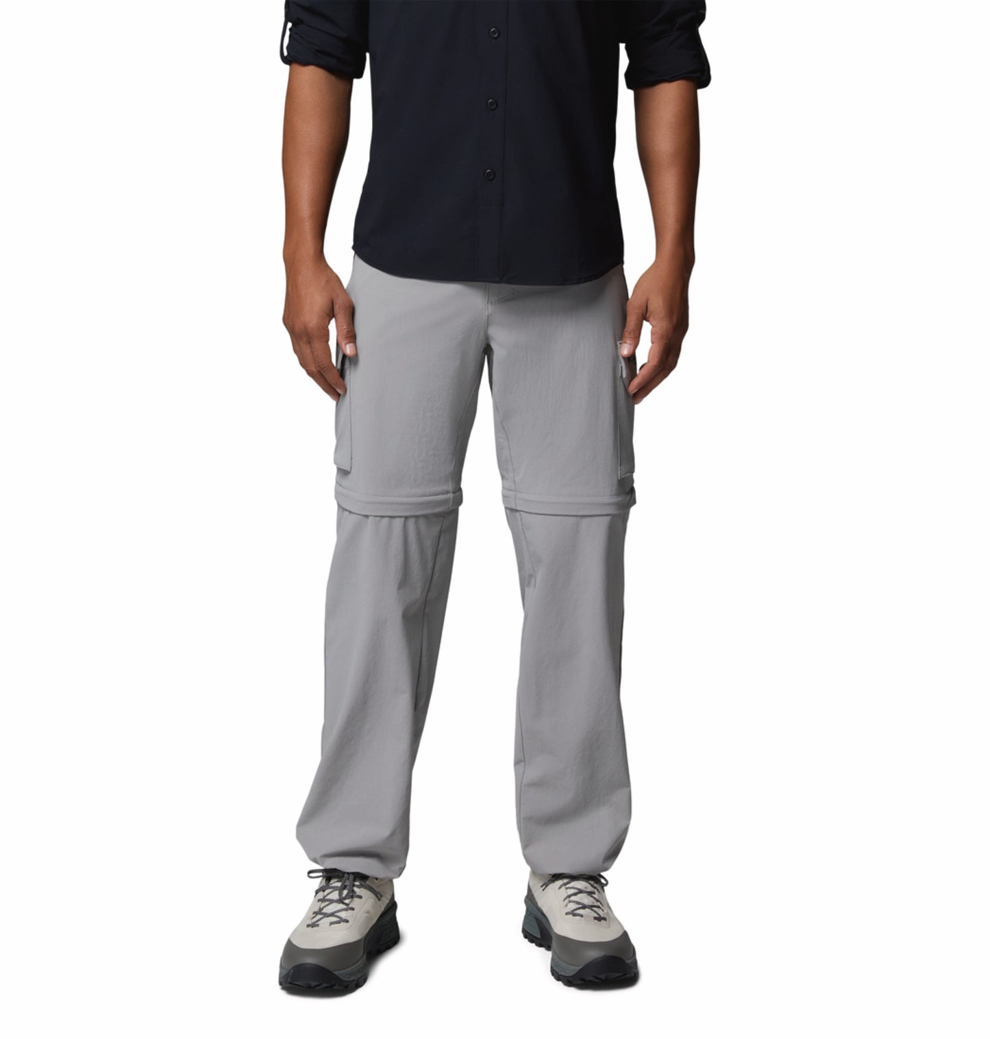 Columbia Men Grey Omni-Shade Silver Ridge Elite Convertible Pant