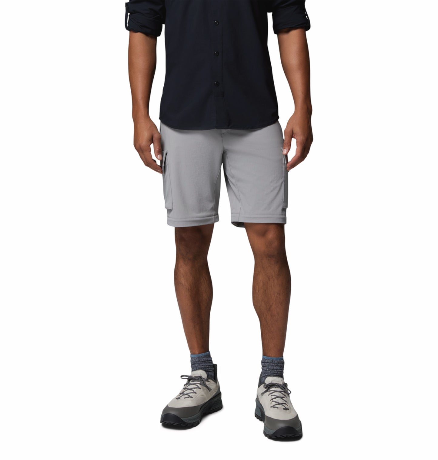 Columbia Men Grey Omni-Shade Silver Ridge Elite Convertible Pant