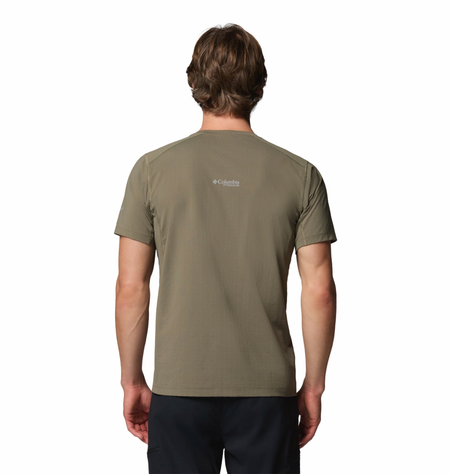 Columbia Men Olive Green Omni-Freeze Diamond Peak Pro Tshirt