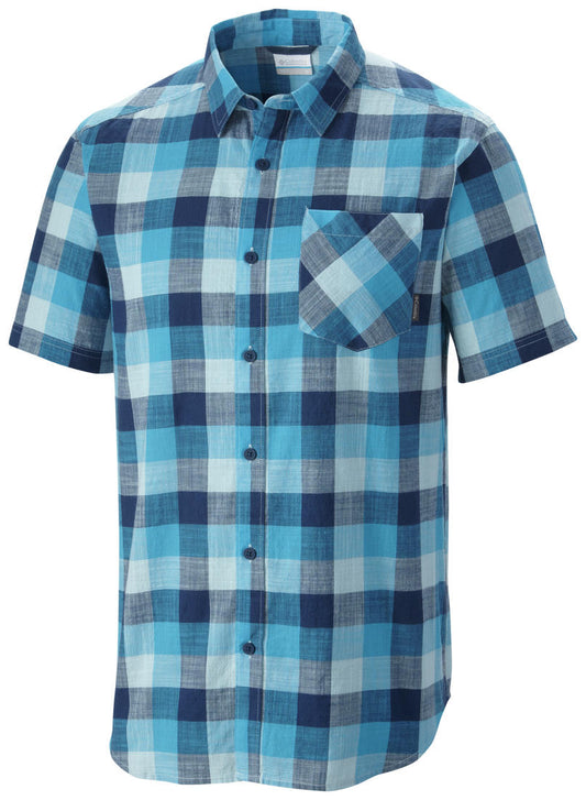 Columbia Men Blue Katchor II Short Sleeve Shirt