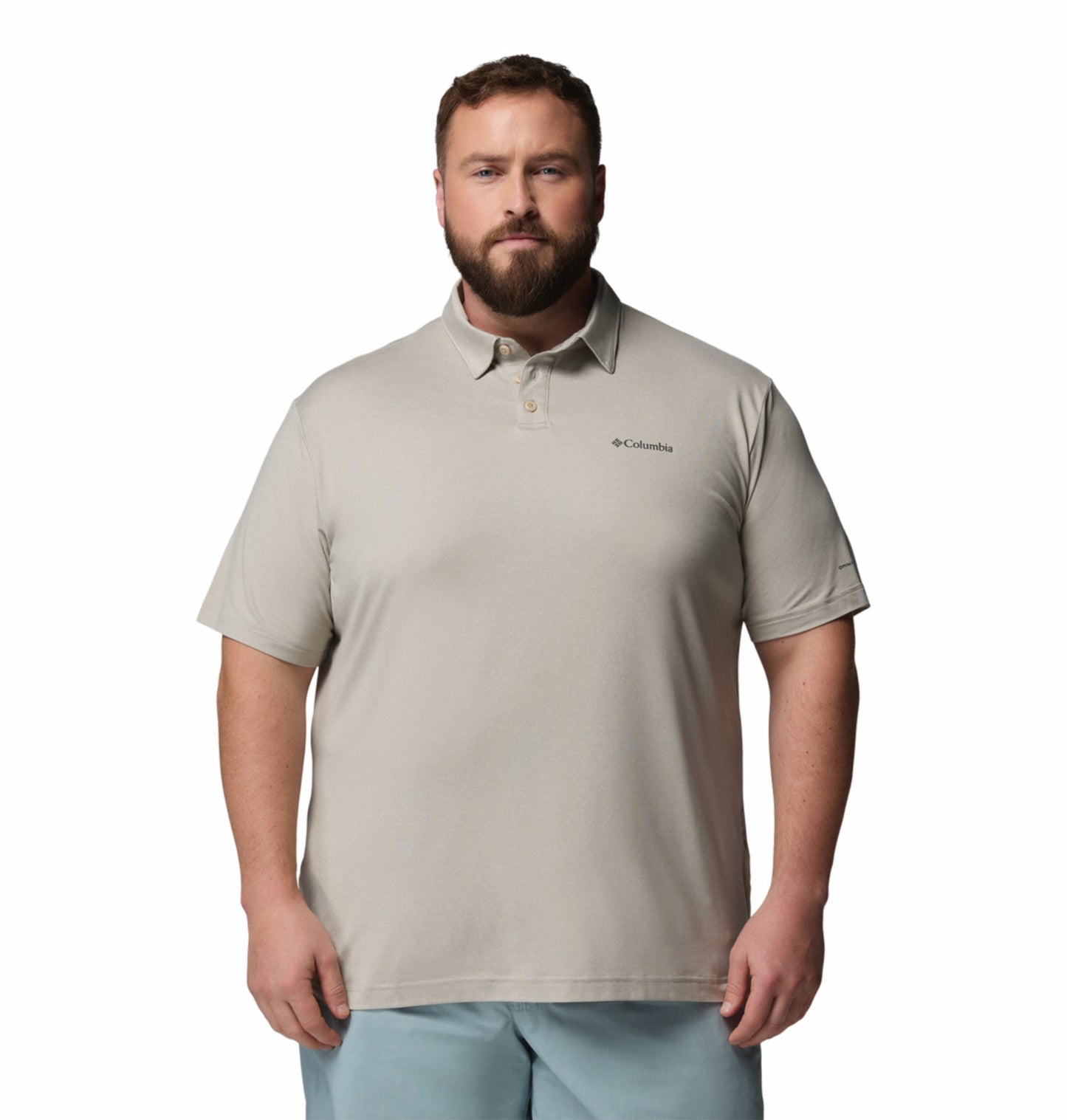Columbia Men Beige Omni-Shade Parsons Point Polo Tshirt