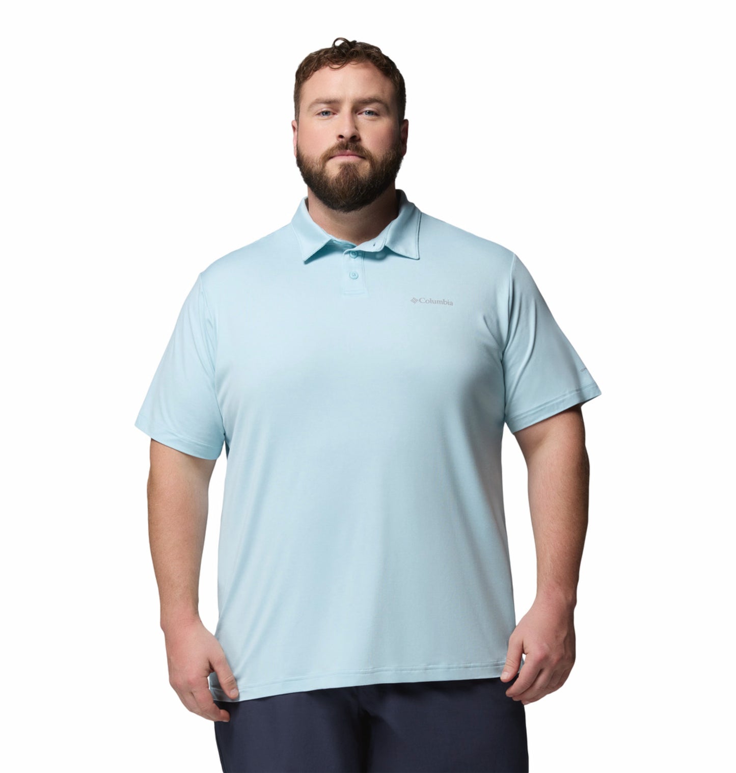 Columbia Men's Blue Omni-Shade Parsons Point Polo Shirt for Sun Protection