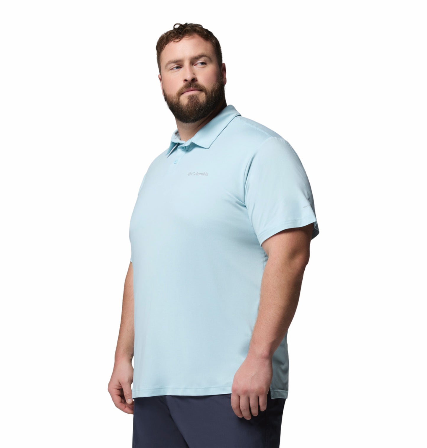 Columbia Men's Blue Omni-Shade Parsons Point Polo Shirt for Sun Protection