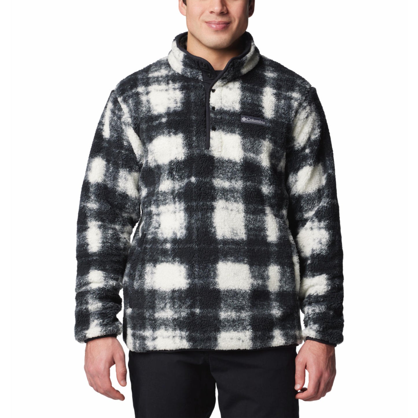 Columbia Mens White Rugged Ridge Half Snap Fleece