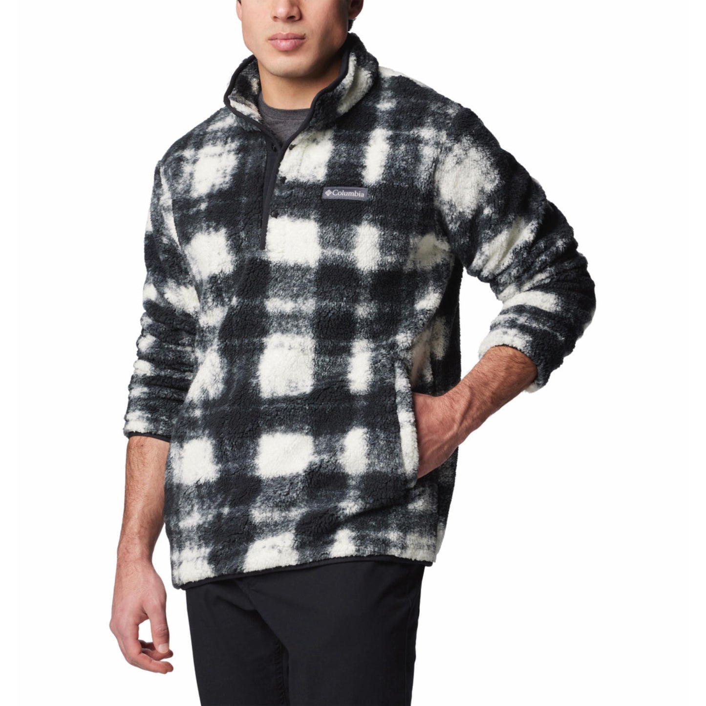 Columbia Mens White Rugged Ridge Half Snap Fleece