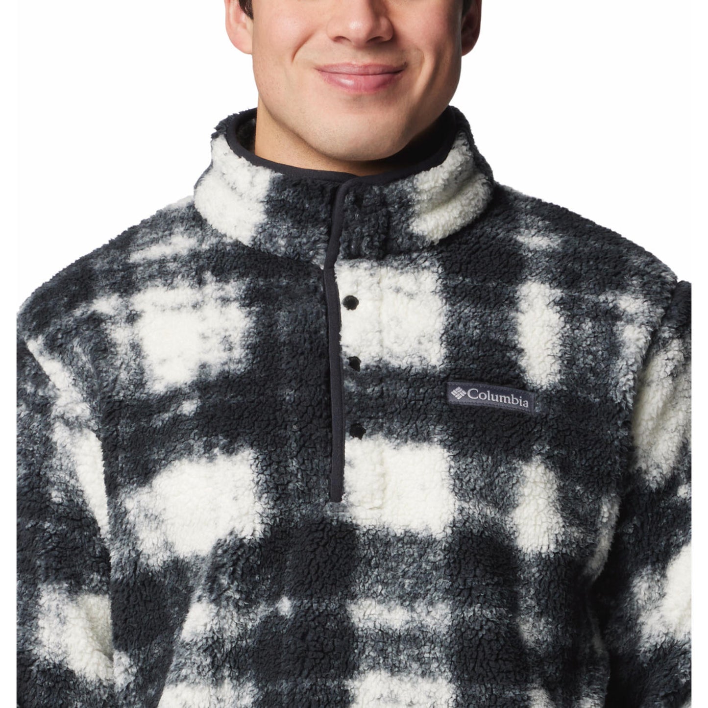 Columbia Mens White Rugged Ridge Half Snap Fleece
