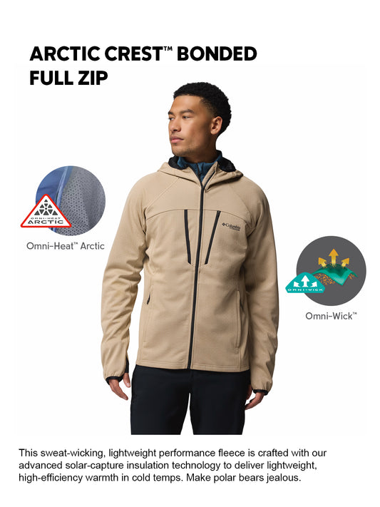 Columbia Men Brown Omni-Heat Arctic Bonded Fleece Jacket