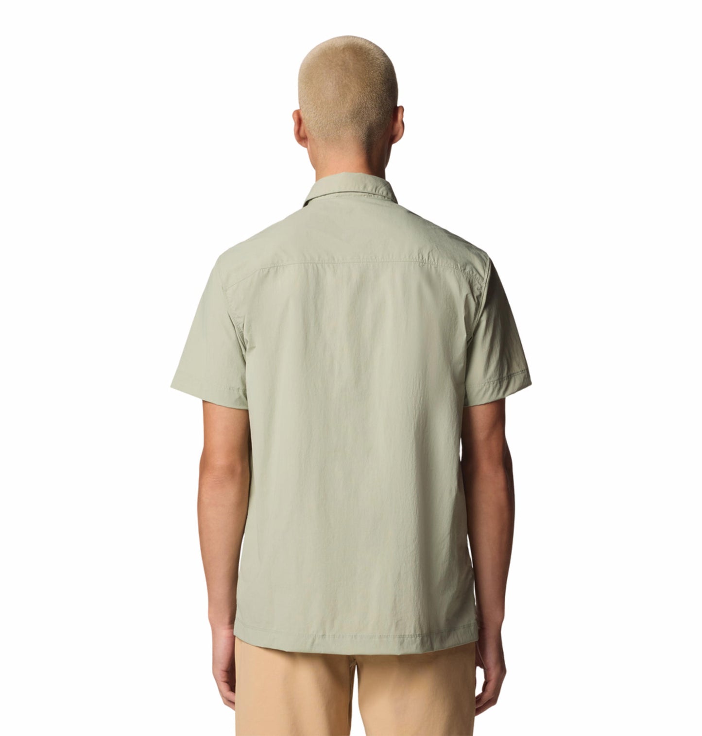 Columbia Mens Green Omni-Freeze Black Mesa Utility Short Sleeve Shirt