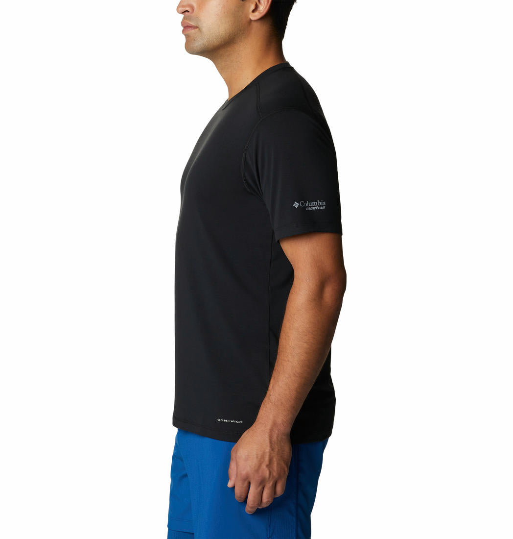 Columbia Mens Black M Endless Trail Running Tech Tshirt