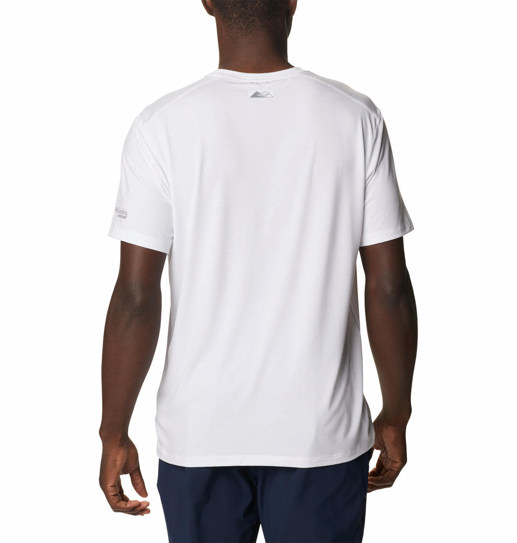 Columbia Men White M Endless Trail Running Tech T-Shirt