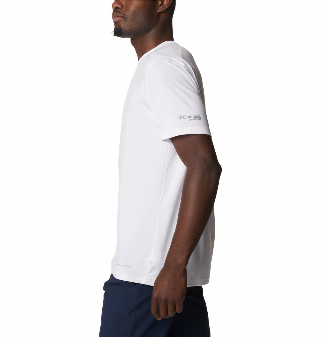 Columbia Men White M Endless Trail Running Tech T-Shirt