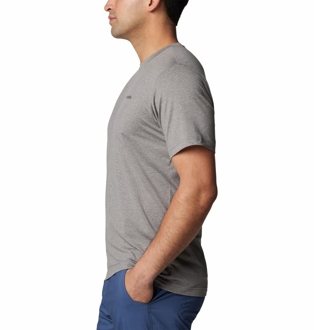 Columbia Mens Black Kwick Hike Back Graphic Short Sleeve Tee