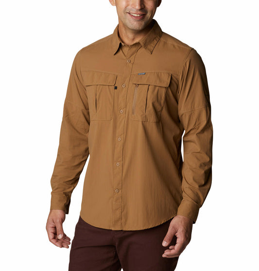 Columbia Men Brown Newton Ridge II Long Sleeve Shirts