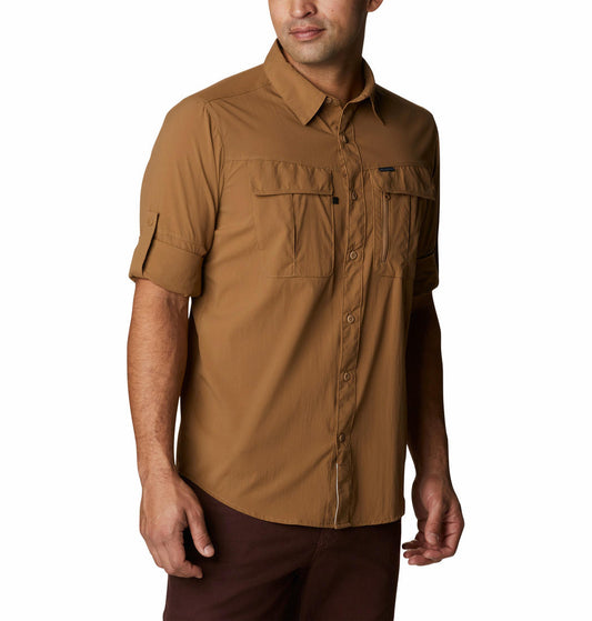 Columbia Men Brown Newton Ridge II Long Sleeve Shirts
