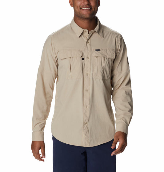 Columbia Men Beige Newton Ridge II Long Sleeve Shirts
