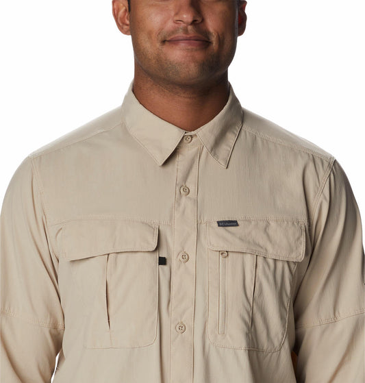 Columbia Men Beige Newton Ridge II Long Sleeve Shirts