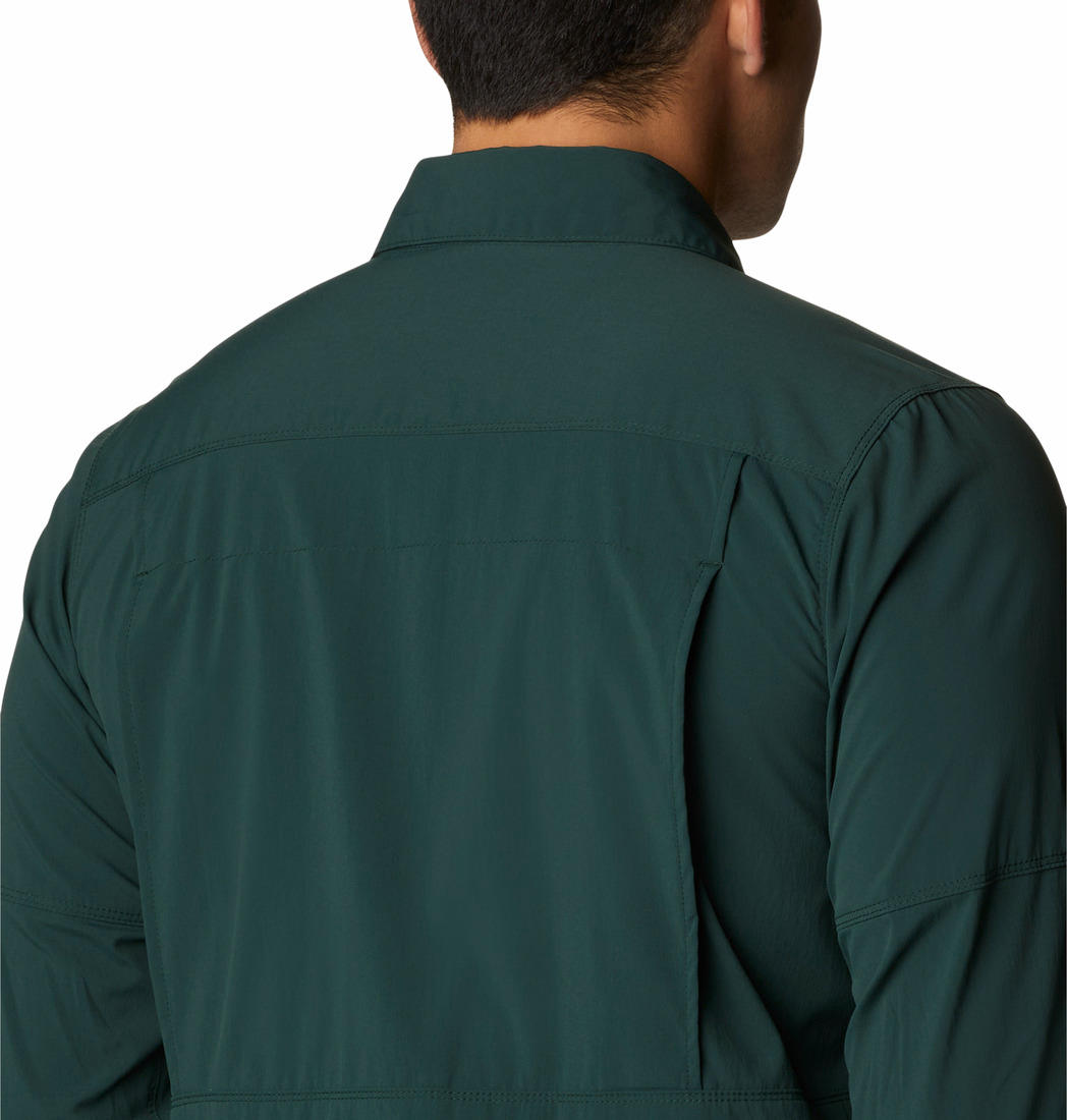 Columbia Men Green Newton Ridge II Long Sleeve Shirts