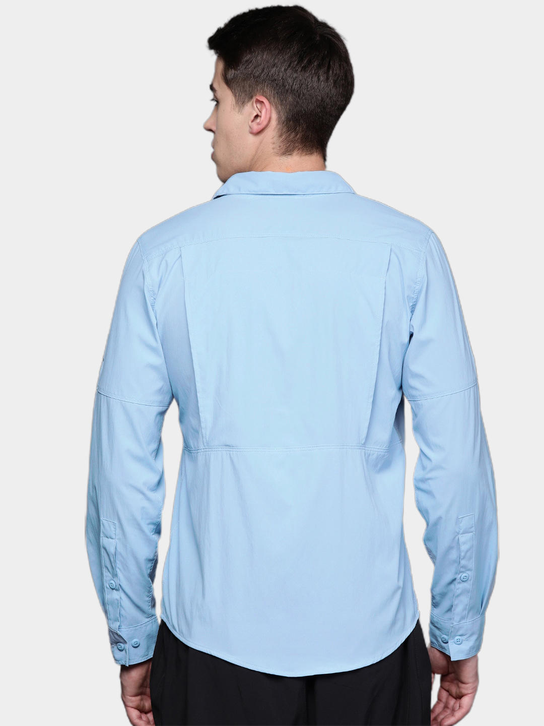 Columbia Men Blue Newton Ridge II Long Sleeve (Sun Protection)