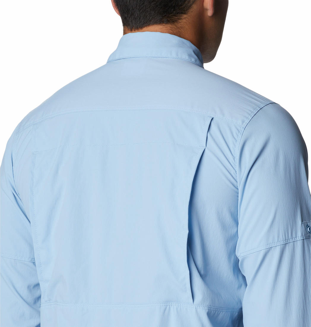 Columbia Men Blue Newton Ridge II Long Sleeve (Sun Protection)