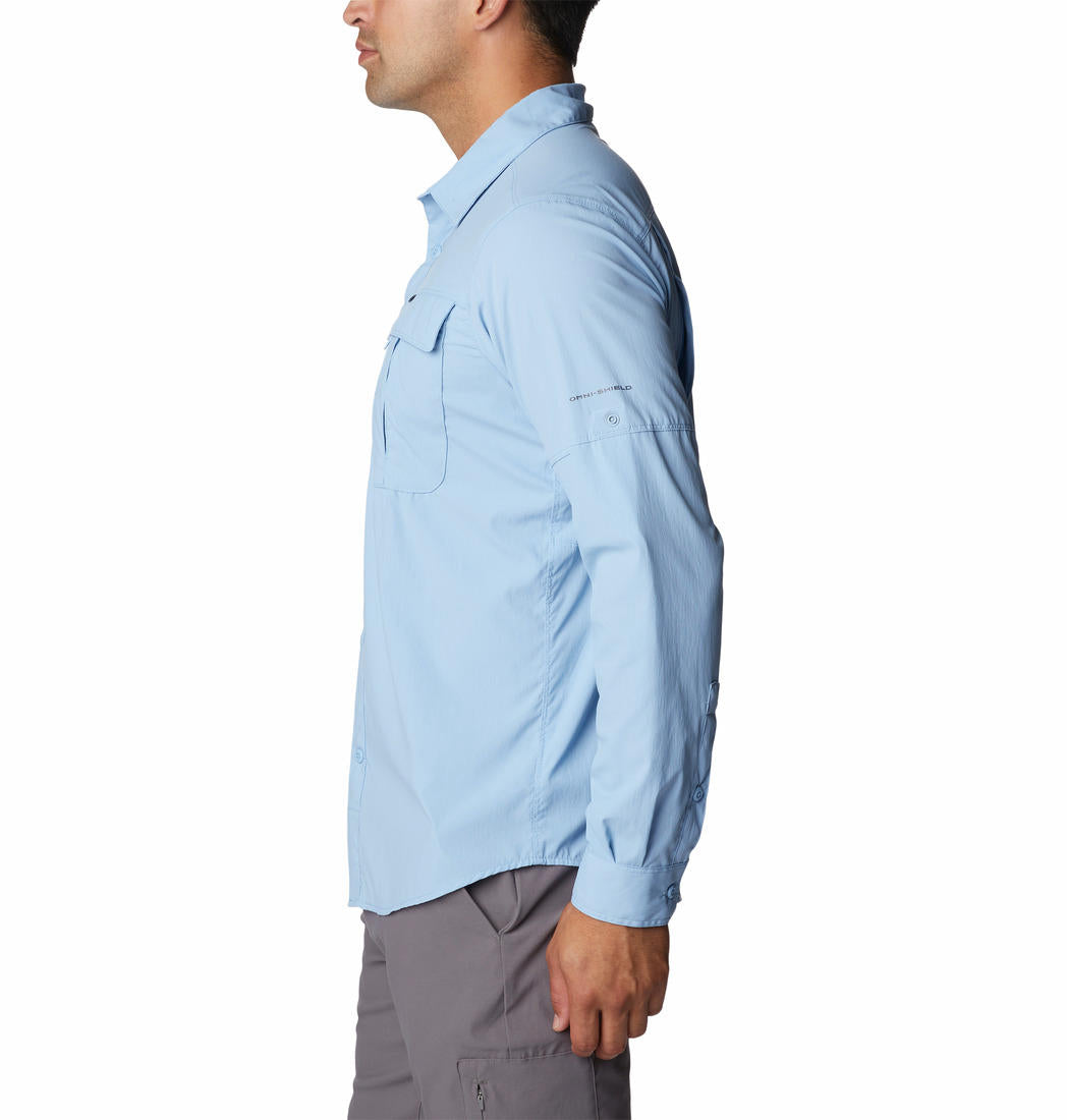 Columbia Men Blue Newton Ridge II Long Sleeve (Sun Protection)