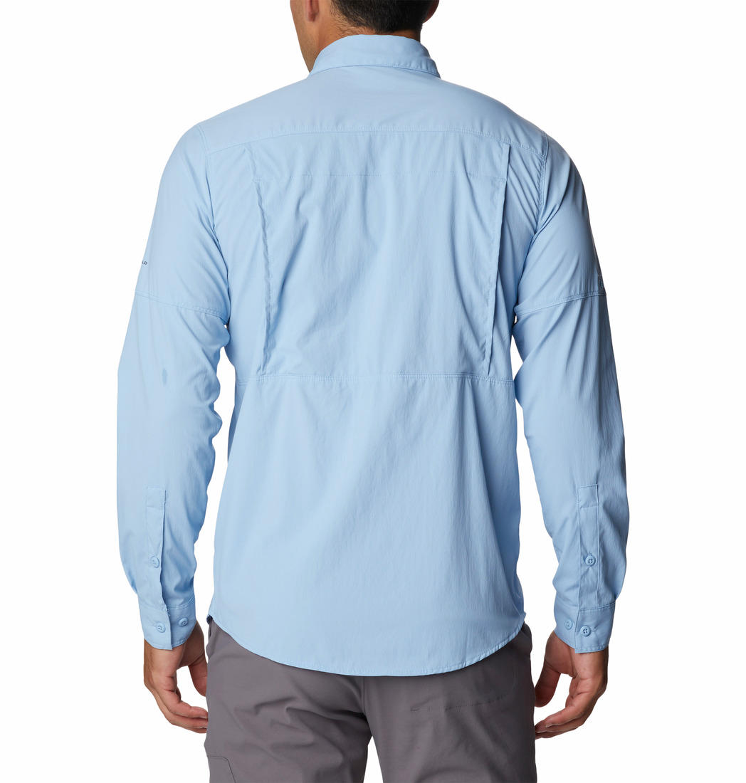 Columbia Men Blue Newton Ridge II Long Sleeve (Sun Protection)