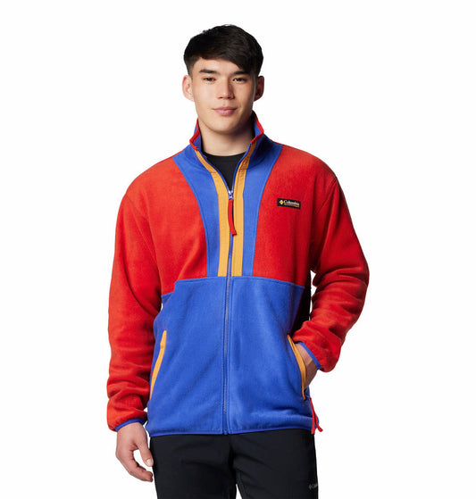 Columbia Mens Red Backbowl II Full Zip Fleece Jacket