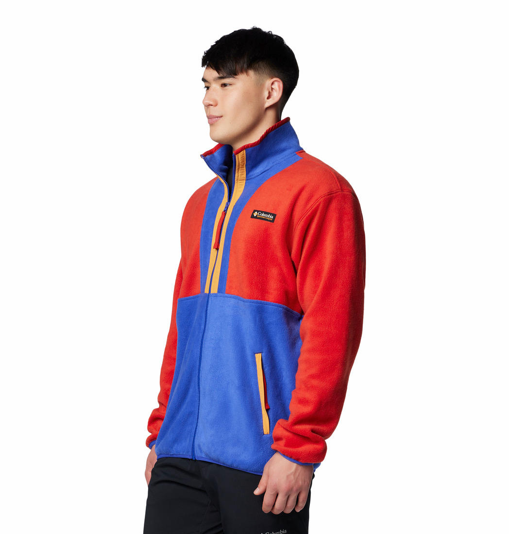 Columbia Mens Red Backbowl II Full Zip Fleece Jacket