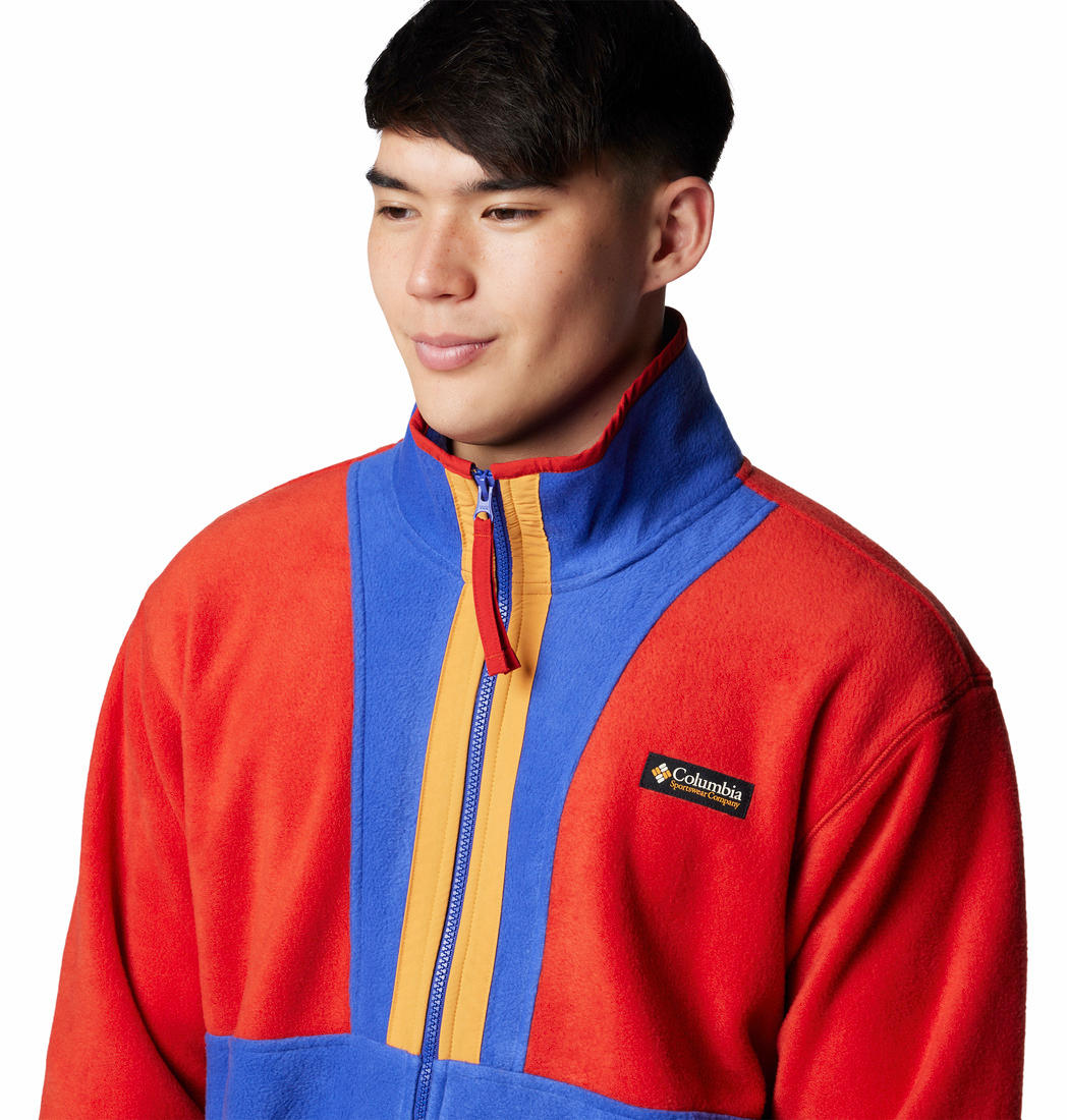 Columbia Mens Red Backbowl II Full Zip Fleece Jacket