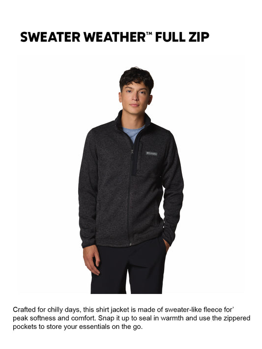 Columbia Men Black Sweater Weather Fleece