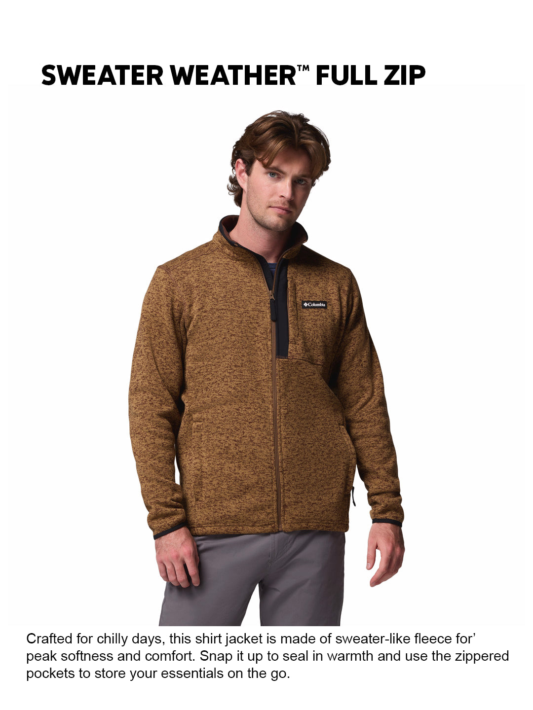Columbia Men Brown Sweater Weather Fleece