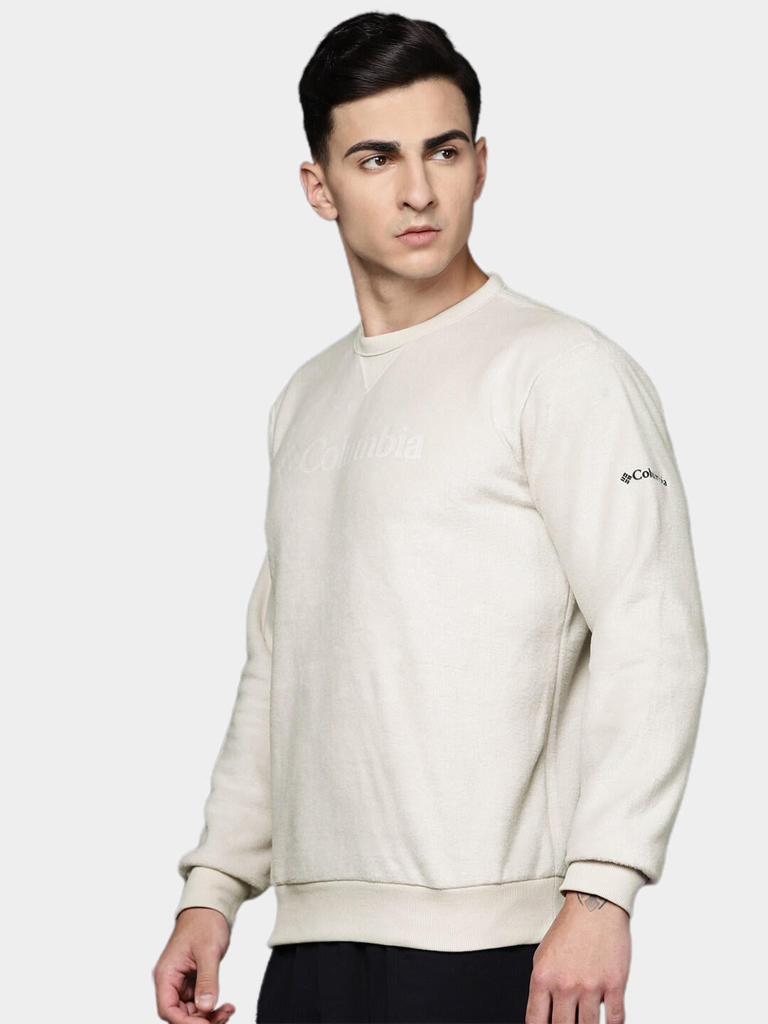 Columbia Men Beige Steens Mountain Crew 2.0 Fleece Jacket
