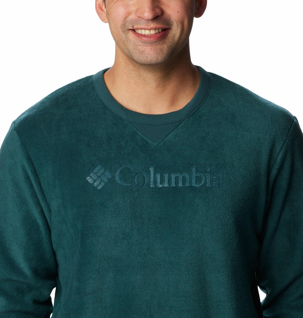 A Men Wearing Columbia Men Blue Steens Mountain Crew 2.0