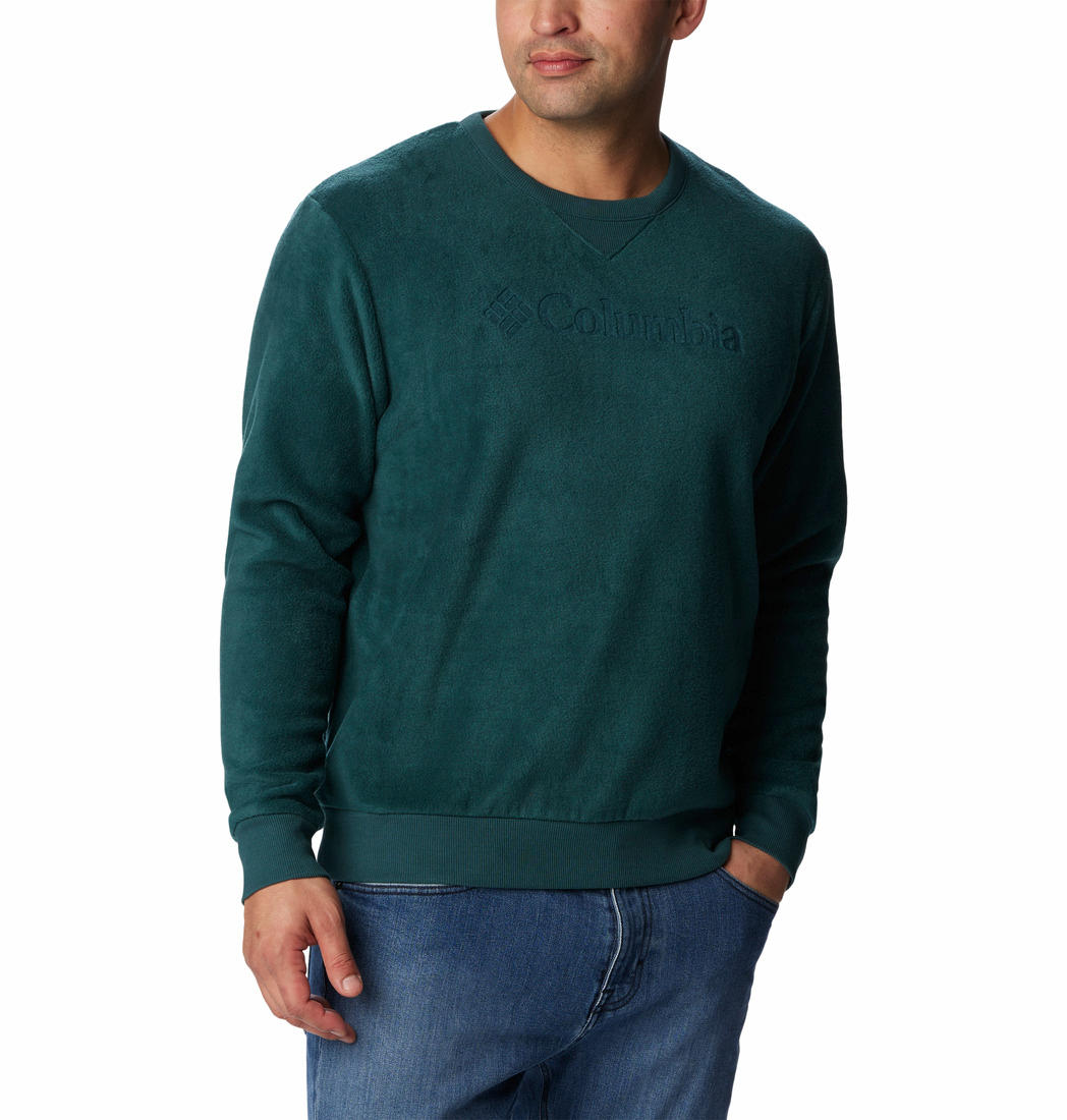 Columbia Men Green Steens Mountain Crew 2.0 Fleece Jacket