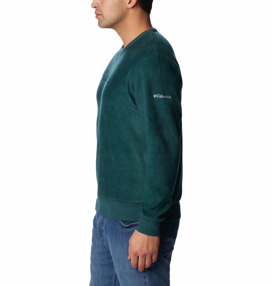 A Men Wearing Columbia Men Blue Steens Mountain Crew 2.0