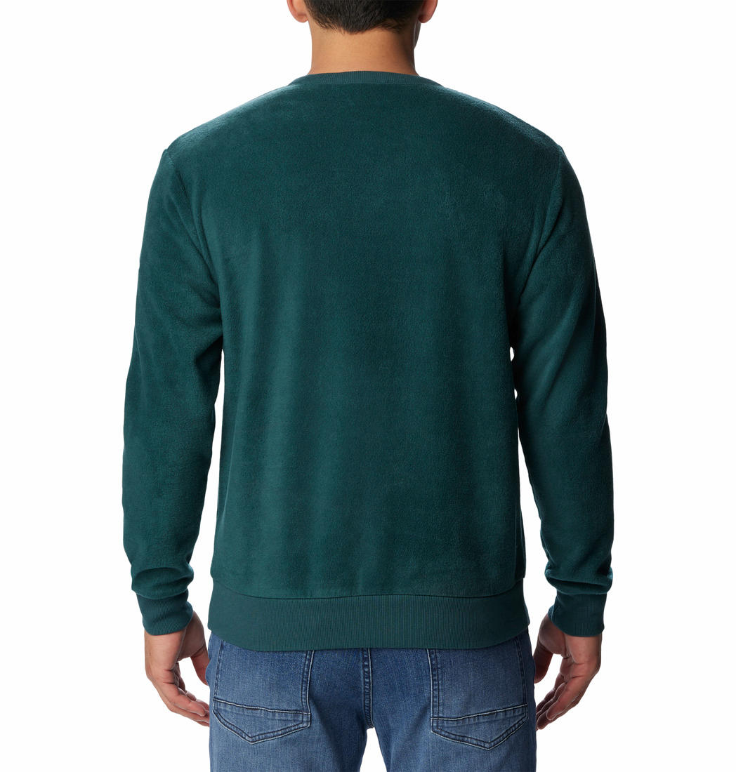 A Men Wearing Columbia Men Blue Steens Mountain Crew 2.0