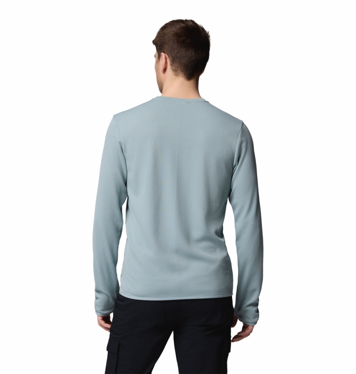 Columbia Men Blue Omni-Shade Tech Trail Utility Warm Tshirt (Sun Protection)