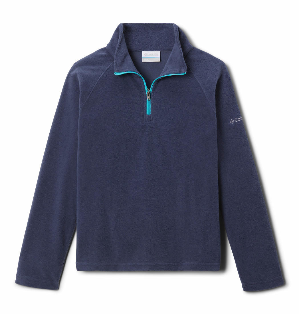 Columbia Kids Girls Blue Glacial Fleece Half Zip Fleece Jacket