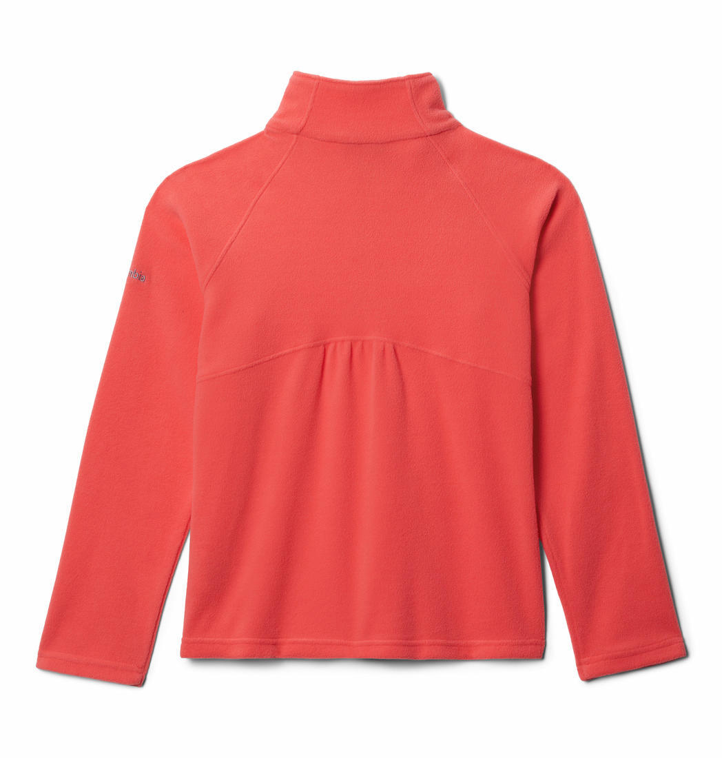 Columbia Kids Girls Red Glacial Fleece Half Zip Fleece Jacket