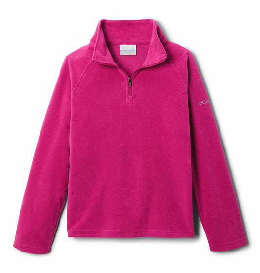 Columbia Kids Girls Pink Glacial Fleece Half Zip Fleece Jacket