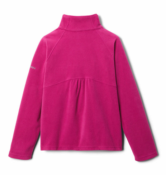 Columbia Kids Girls Pink Glacial Fleece Half Zip Fleece Jacket