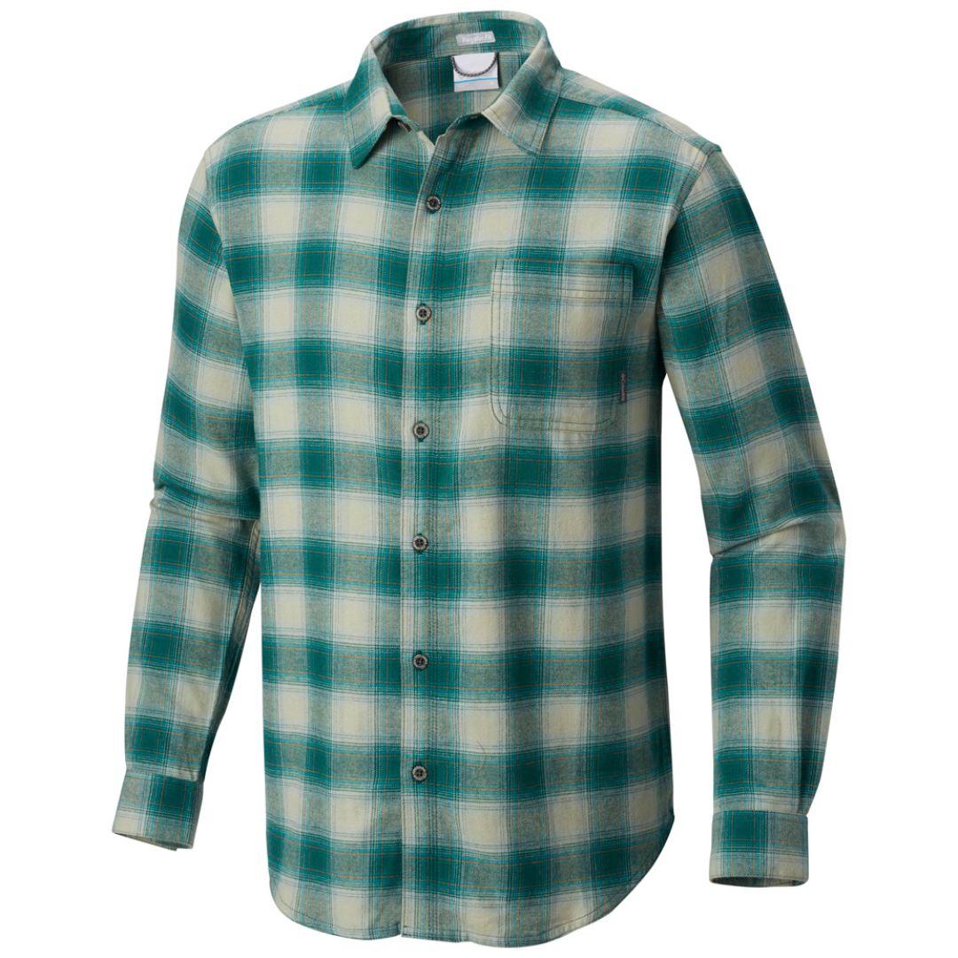 Columbia Men Green Boulder Ridge Long Sleeve Flannel