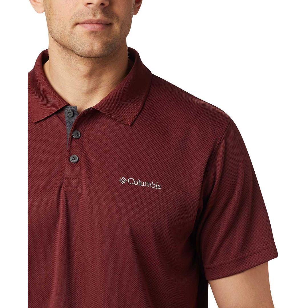 Columbia Men Maroon Utilizer Polo T-Shirt